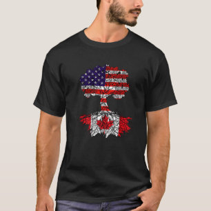 Camiseta Canadiense Roots American Groed Pride Love Bandera