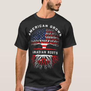 Camiseta Canadiense Roots American Grown Tree Family Herita