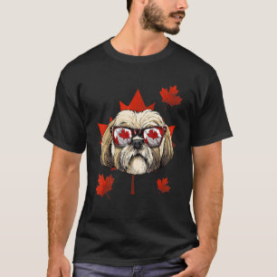 Camiseta Canadiense Shih Tzu Maple Tree Leaf Canada Flag Ma