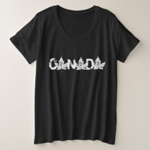Camiseta canadiense Souvenir Shirt Plus Size