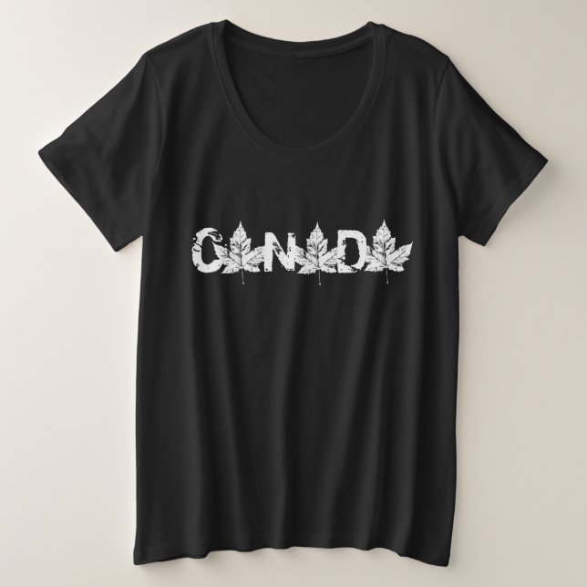 Camiseta canadiense Souvenir Shirt Plus Size (Anverso del diseño)