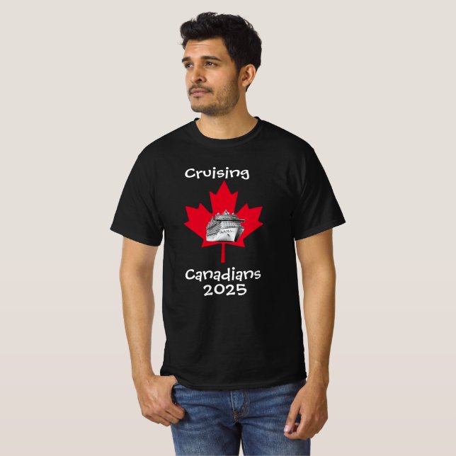 Camiseta Canadienses de crucero familiar personalizan camis (Anverso completo)