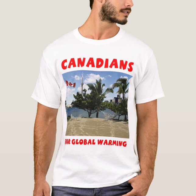 Camiseta Canadienses para el calentamiento del planeta (Anverso)