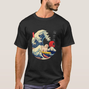 Camiseta Canagawa japonés maltés Wave Surf Loyal Dog T Sh