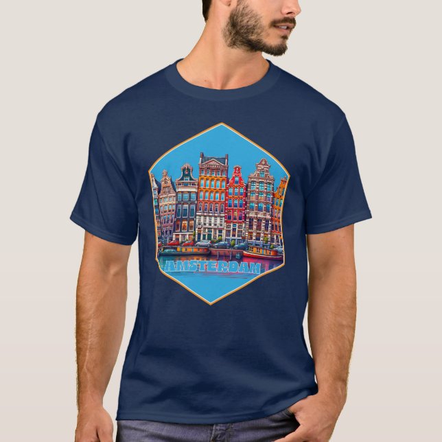 Camiseta Canal Amsterdam Países Bajos Europa (Anverso)