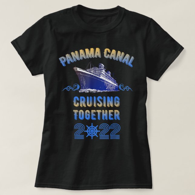 Camiseta Canal de Panamá cruzando juntos amigos de la famil (Diseño del anverso)