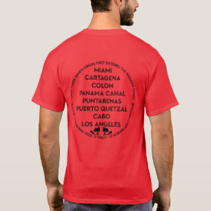 Camiseta Canal de Panamá primera vez espalda negra