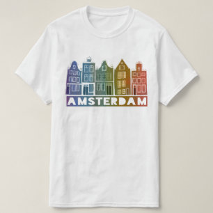 Camiseta Canal House Row Amsterdam Holanda Arcoiris Holandé