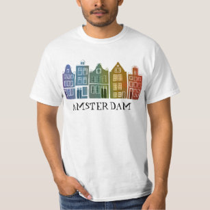 Camiseta Canal House Row Amsterdam Holanda Rainbow holandés
