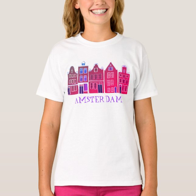 Camiseta Canal House Row Amsterdam Holanda Viaje Holandés (Anverso)