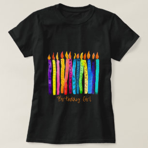 Camiseta Canales de cumpleaños de color agua