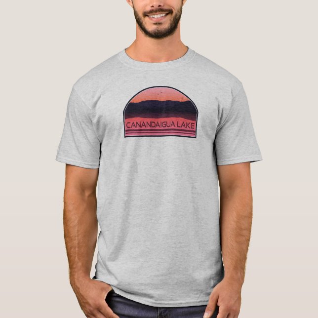 Camiseta Canandaigua Lago New York Red Sunrise (Anverso)