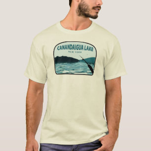 Camiseta Canandaigua Lake New York Fshing Rod