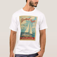 Canandaigua Sailboat Vintage Travel New York
