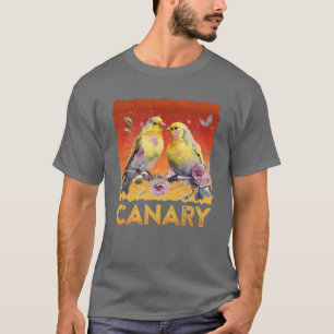 Camiseta Canarias Canary Bird Amantes cantando Aves amigos