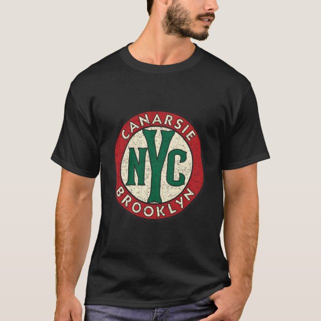 Camiseta Canarsie Brooklyn Vintage Road Rótulo en problemas (Anverso)