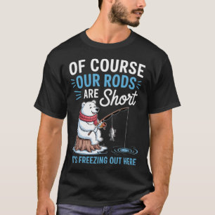 Camiseta Cañas Corta de Pesca en el Hielo Divertidas Gif pa