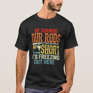 Camiseta Cañas cortas para pesca en hielo divertidas invier