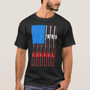 Camiseta Cañas de Pescar Americanas   Caña y Carrete para P