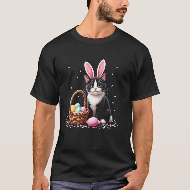 Camiseta Canasta de Pascua de gato (Anverso)