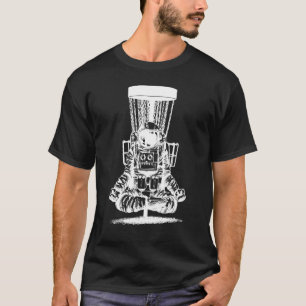Camiseta Canasta de yoga de disco de golf de astronauta