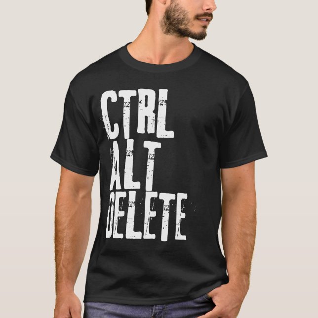 Camiseta cancelación del Ctrl alt (Anverso)
