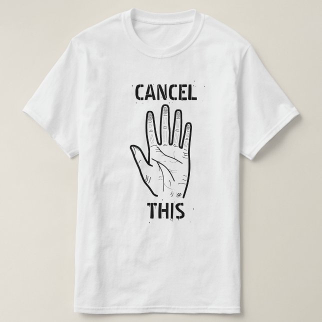 Camiseta Cancelar chiste de referencia cultural (Diseño del anverso)