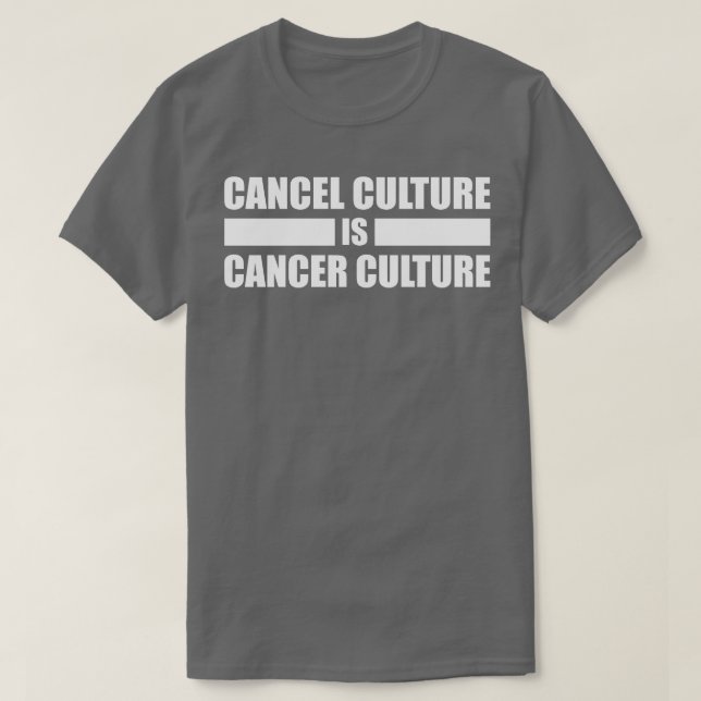 Camiseta Cancelar referencia cultural es texto blanco de re (Diseño del anverso)