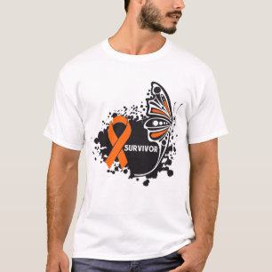 Camiseta Cáncer abstracto del riñón de la mariposa del
