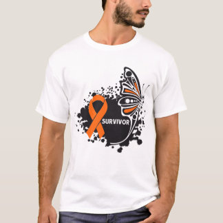 Camiseta Cáncer abstracto del riñón de la mariposa del