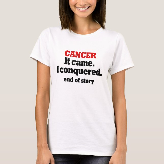 Camiseta Cáncer. Celebre al cáncer libre. Enhorabuena (Anverso)