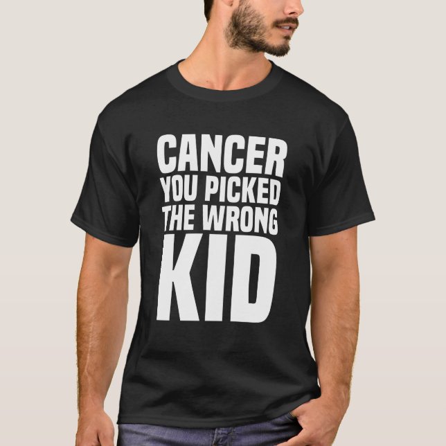 Camiseta Cáncer cita niños con leucemia con cáncer infantil (Anverso)