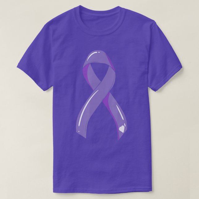 Camiseta Cáncer Conciencia Cinta Lavanda Superviviente de C (Diseño del anverso)
