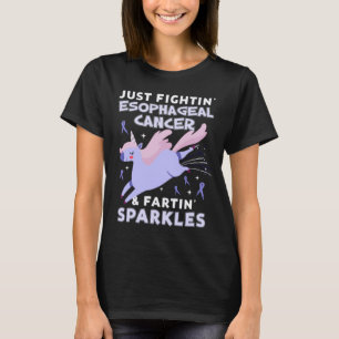 Camiseta cáncer de apéndice esofágico de unicornio en faros