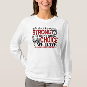 Camiseta Cáncer de cabeza y cuello cómo es fuerte somos