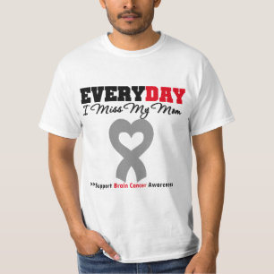 Camiseta Cáncer de cerebro cada Srta. My Mom del día I