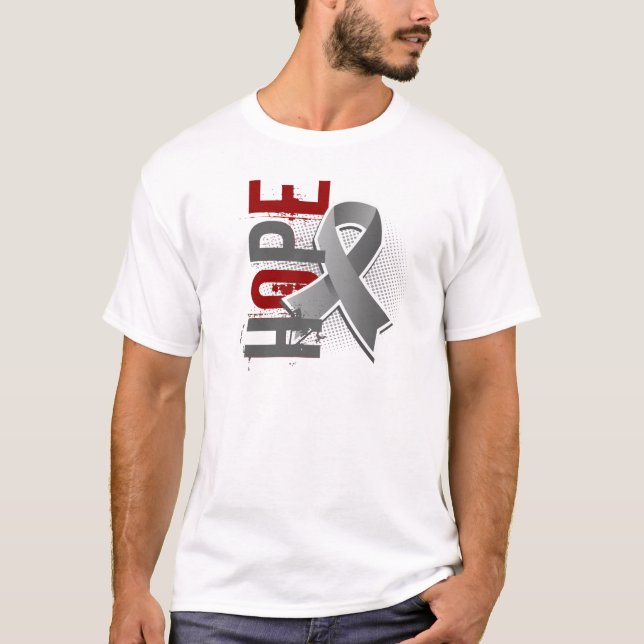 Camiseta Cáncer de cerebro de la esperanza 2 (Anverso)