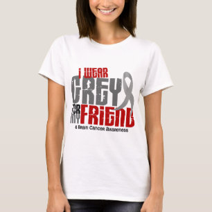 Camiseta Cáncer de cerebro llevo el gris para mi amigo 6,2