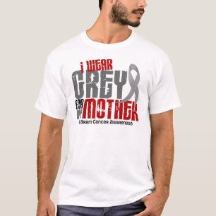Camiseta Cáncer de cerebro llevo el gris para mi madre 6,2