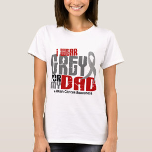 Camiseta Cáncer de cerebro llevo el gris para mi papá 6,2