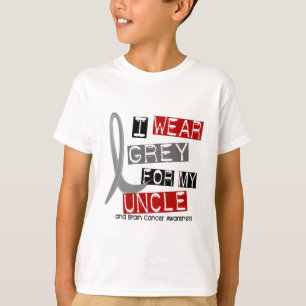 Camiseta CÁNCER de CEREBRO llevo el gris para mi tío 37