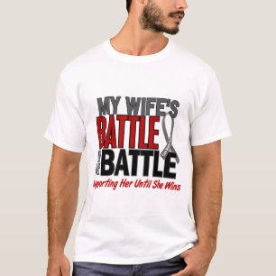 Camiseta Cáncer de cerebro MI BATALLA DEMASIADO 1 esposa