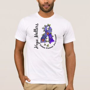 Camiseta Cáncer de colon de las materias de la esperanza d