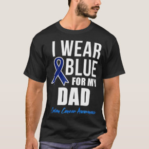 Camiseta Cáncer de colon que llevo azul para las mujeres d