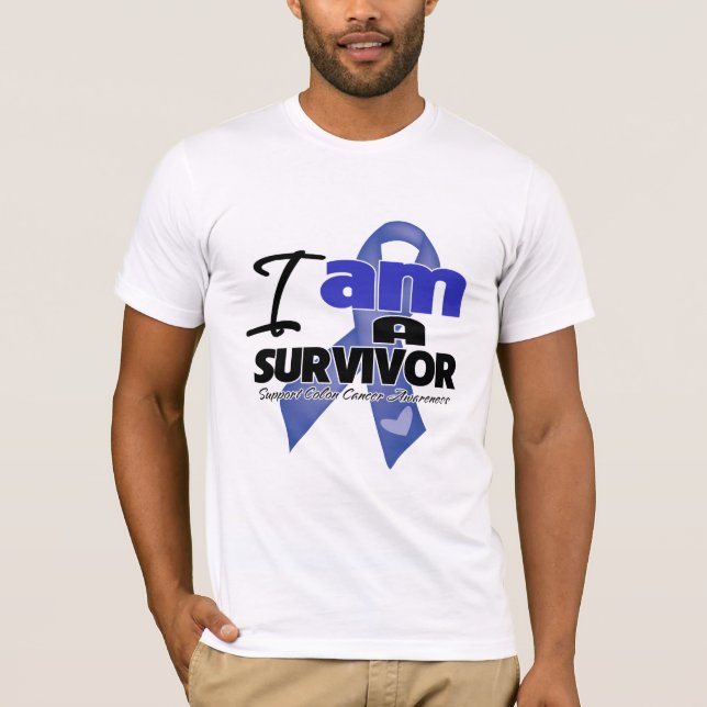 Camiseta Cáncer de colon - soy un superviviente (Anverso)