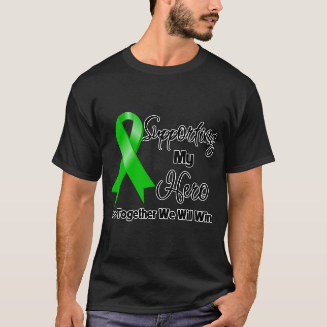 Camiseta Cáncer de conducto biliar que apoya a mi héroe (Anverso)