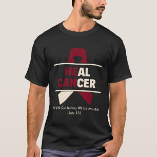 Camiseta Cáncer de cuello de cabeza oral curación Cáncer de