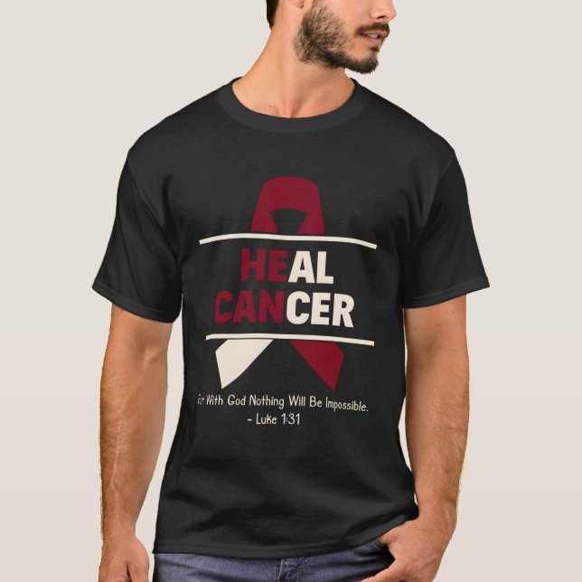 Camiseta Cáncer de cuello de cabeza oral curación Cáncer de (Anverso)