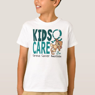 Camiseta Cáncer de cuello del útero del cuidado 1 de los