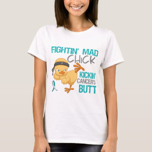 Camiseta Cáncer de cuello del útero del polluelo de Fight